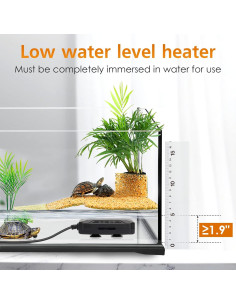 Calentador Submersible AQQA 25W para Acuario 3.8-19L 2