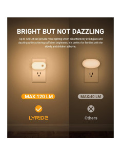 Luz Nocturna LED Lyridz con Sensor de Movimiento 1-120 LM - Paquete de 4 2