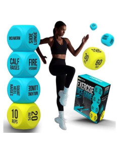 Dados de Ejercicio TidyFriend Azul - Entrenamiento Divertido 6 Caras