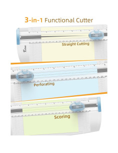 Cortadora de Papel Firbon 3-en-1 Compacta A5 Azul 23 cm 2