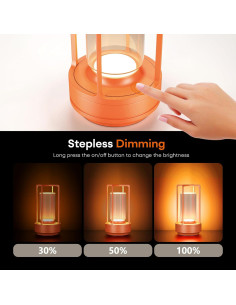 Lámpara de Mesa Portátil Recargable YYXGOOB A-001 Naranja 2