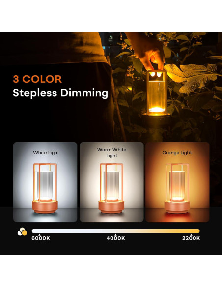 Lámpara de Mesa Portátil Recargable YYXGOOB A-001 Naranja