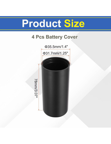 Tapa de Batería para Microscopio uxcell 4 Piezas 31mm