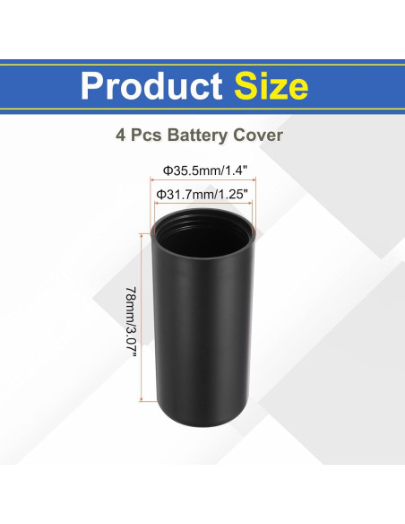 Tapa de Batería para Microscopio uxcell 4 Piezas 31mm