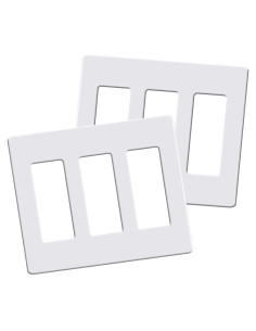 Placas de Pared Decorativas Aadniee 3 Gang 11.88x16.59cm Blanco