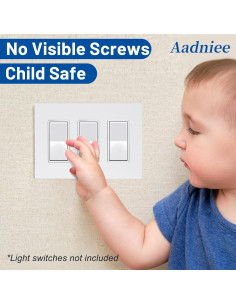 Placas de Pared Decorativas Aadniee 3 Gang 11.88x16.59cm Blanco 2