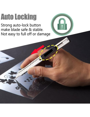 Cuchillo Utility Gebildet 9mm con 10 Cuchillas Reemplazables