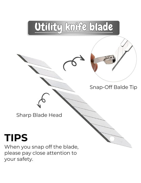 Cuchillo Utility Gebildet 9mm con 10 Cuchillas Reemplazables