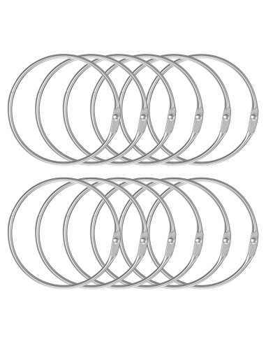 Anillos de Encuadernación Pawfly 5.08 cm Acero 12 Pcs