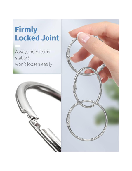 Anillos de Encuadernación Pawfly 5.08 cm Acero 12 Pcs