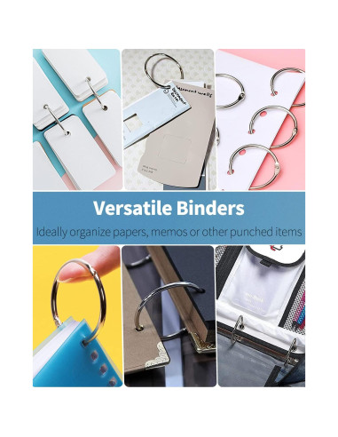 Anillos de Encuadernación Pawfly 5.08 cm Acero 12 Pcs