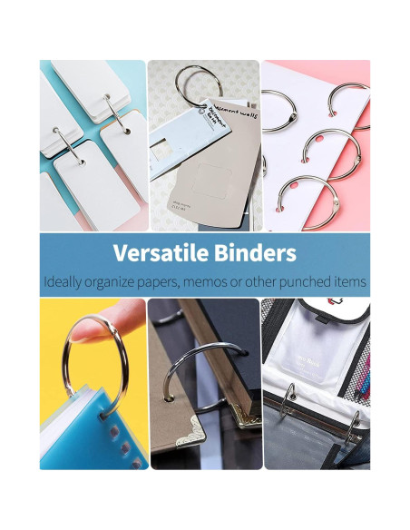 Anillos de Encuadernación Pawfly 5.08 cm Acero 12 Pcs