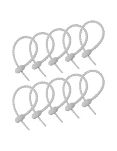 Bridas de Silicona Reutilizables MECCANIXITY 20 Pcs 15 cm Gris