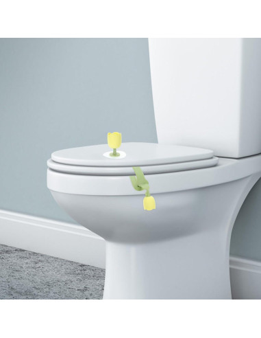 Elevador de Asiento de Inodoro ABOOFAN Silicona Verde 24.5cm