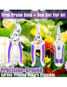 Juego de Herramientas de Jardinería Morado YANZI - Set Completo 2