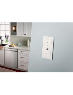 Placa de Pared Triple Franklin Brass Beadboard Blanca 1-Pack 2