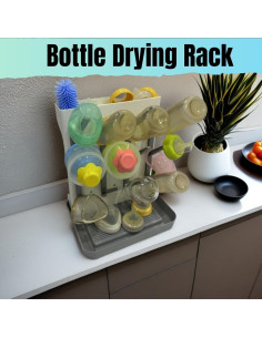 Organizador de Botellas Lizeisadi Azul - Soporte Vertical para Secado 2