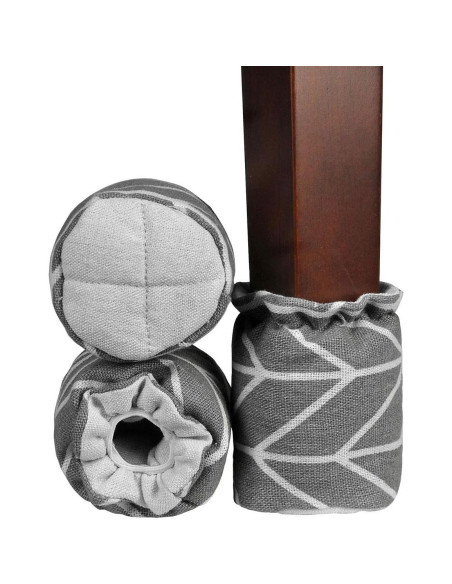 Fundas Protectores de Patas de Muebles Yoption, Lino Gris, 16 Pzas