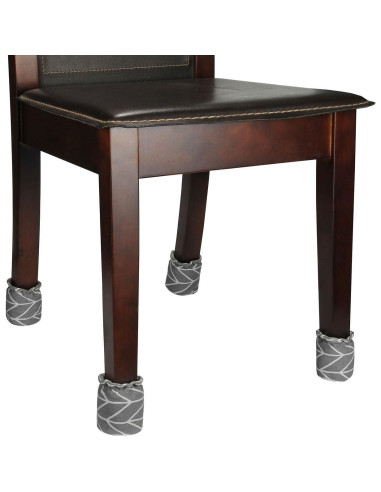 Fundas Protectores de Patas de Muebles Yoption, Lino Gris, 16 Pzas