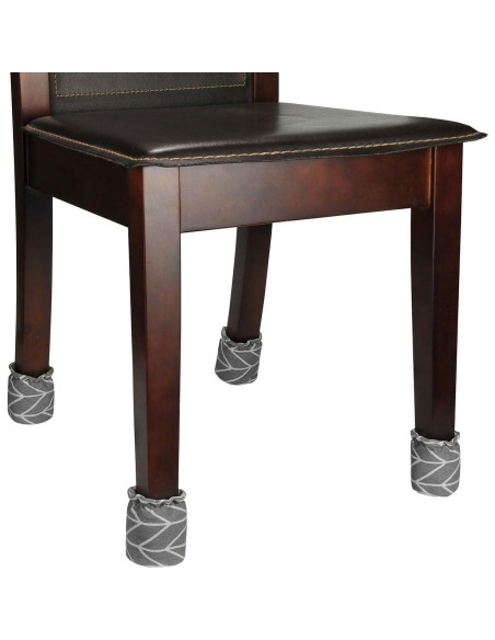 Fundas Protectores de Patas de Muebles Yoption, Lino Gris, 16 Pzas