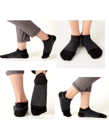 Calcetines de Dedos VWELL Algodón Peinado 4 Pares Talla 7-11