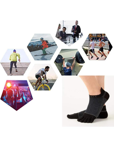 Calcetines de Dedos VWELL Algodón Peinado 4 Pares Talla 7-11