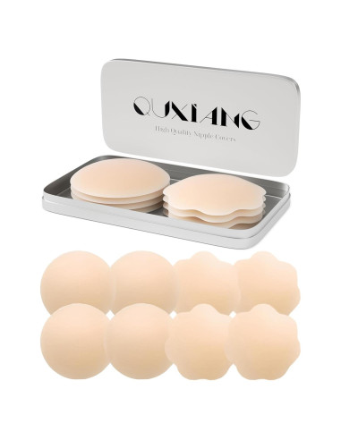 Cubiertas de Pezones QUXIANG Reutilizables Silicona 6.99 cm
