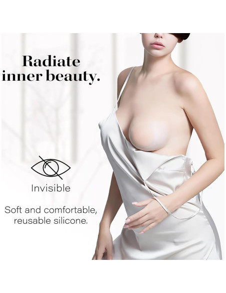 Cubiertas de Pezones QUXIANG Reutilizables Silicona 6.99 cm