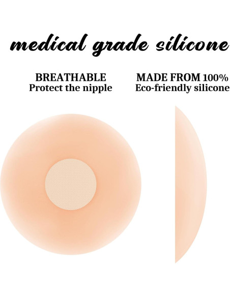 Cubiertas de Pezones QUXIANG Reutilizables Silicona 6.99 cm