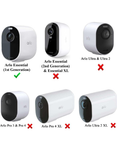 Funda de silicona Meffort Inc para cámara Arlo Essential - Negro