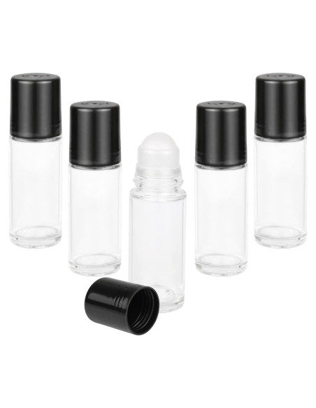 Paquete de 5 Botellas de Vidrio Roll On 30ml Remzndy