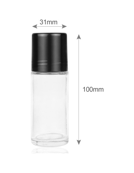 Paquete de 5 Botellas de Vidrio Roll On 30ml Remzndy