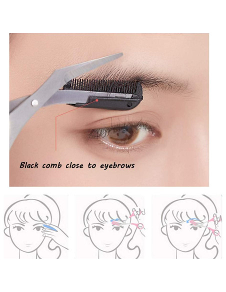 Kit de Cuidado de Cejas HiMo 6 en 1 con Tijeras y Pinzas