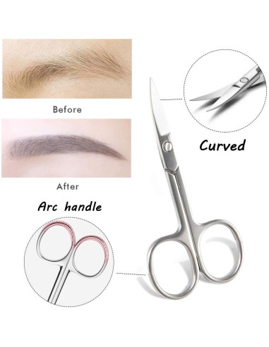 Kit de Cuidado de Cejas HiMo 6 en 1 con Tijeras y Pinzas