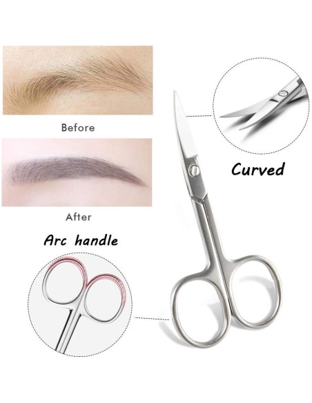 Kit de Cuidado de Cejas HiMo 6 en 1 con Tijeras y Pinzas