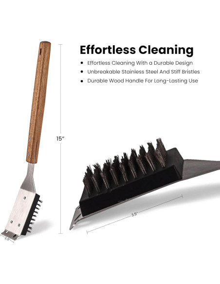 Cepillo para Parrilla DHAMPOOH con Cabezal Reemplazable 38.1 cm