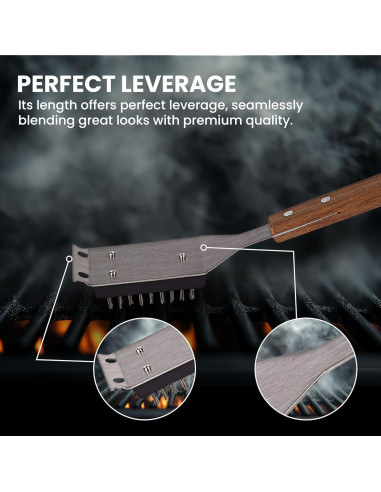 Cepillo para Parrilla DHAMPOOH con Cabezal Reemplazable 38.1 cm