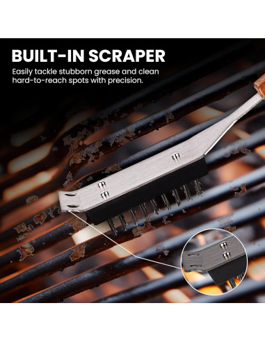 Cepillo para Parrilla DHAMPOOH con Cabezal Reemplazable 38.1 cm