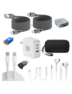 Suite de Carga Todo en Uno SOLZEK 65W para Viajes 11 Artículos