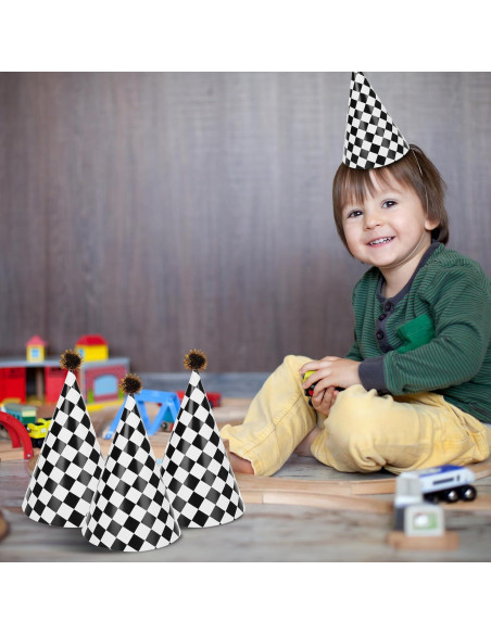 60 Sombreros de Fiesta de Cumpleaños HEYTIMI Tema Carreras