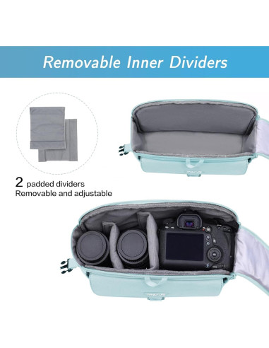 Bolsa de Cámara MOSISO Compacta Acolchada Azul Claro