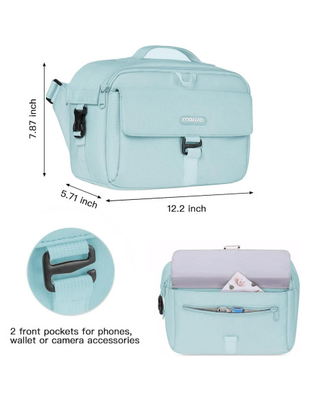 Bolsa de Cámara MOSISO Compacta Acolchada Azul Claro