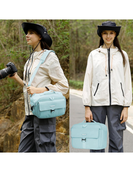 Bolsa de Cámara MOSISO Compacta Acolchada Azul Claro