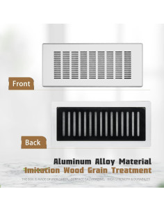 Registro de Piso 10 cm x 25.4 cm IQCGZ Plata y Negro 2