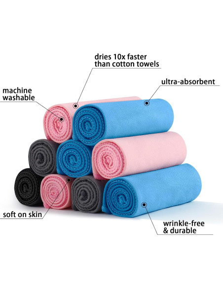 Paños de Microfibra GREATEE para Gimnasio 30x30 cm - 5 Pcs