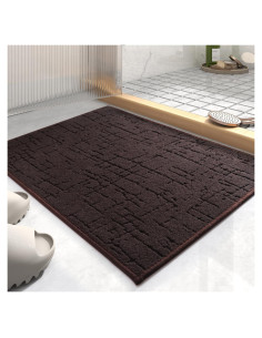 Alfombrilla de Baño AMOAMI Antideslizante 43x61cm Marrón