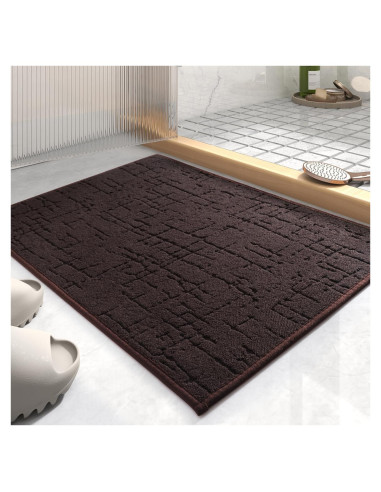Alfombrilla de Baño AMOAMI Antideslizante 43x61cm Marrón