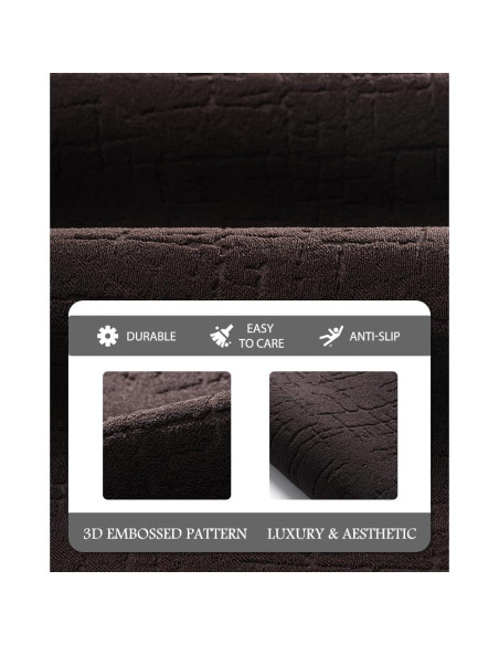Alfombrilla de Baño AMOAMI Antideslizante 43x61cm Marrón