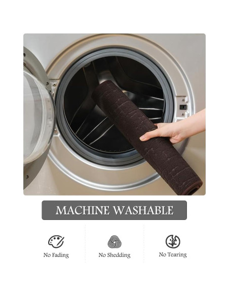 Alfombrilla de Baño AMOAMI Antideslizante 43x61cm Marrón