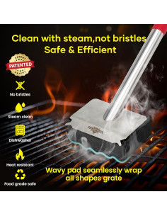 Cepillo de Parrilla XUDAKAIXIN Sin Cerda 43cm Fibra Aramida 2